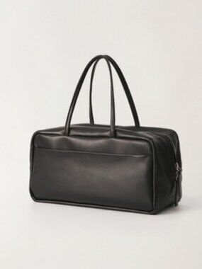 Nothing Written Pocket Tote Bag - Black Leather